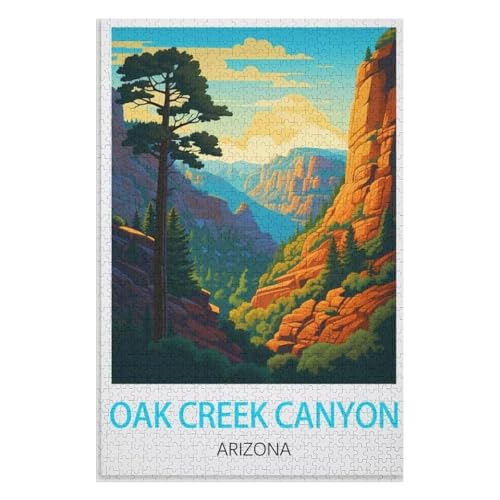 Puzzle für Erwachsene und Kinder ab 14 Jahren, 1000 StüCk,Oak Creek Canyon Arizona,Lernspielzeug FüR Kinder 52x38 Papier Puzzle,AA-85 Puzzle für Erwachsene und Kinder ab 14 Jahren, 1000 StüCk,Oak Creek Canyon Arizona,Lernspielzeug FüR Kinder 52x38 Papier Puzzle,AA-85 von XJUfW
