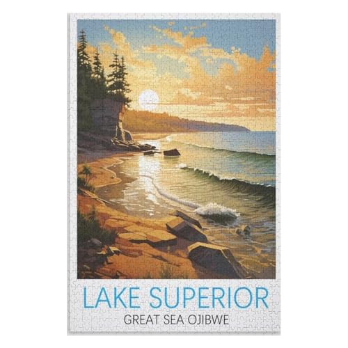 Puzzle für Erwachsene und Kinder ab 14 Jahren, 1000 StüCk,Oberer See,Lernspielzeug FüR Kinder 75x50,Holz Puzzle,AA-413 Puzzle für Erwachsene und Kinder ab 14 Jahren, 1000 StüCk,Oberer See,Lernspielzeug FüR Kinder 75x50,Holz Puzzle,AA-413 von XJUfW