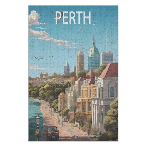 Puzzle für Erwachsene und Kinder ab 14 Jahren, 1000 StüCk,Perth,Lernspielzeug FüR Kinder 52x38 Papier Puzzle,AA-1445 Puzzle für Erwachsene und Kinder ab 14 Jahren, 1000 StüCk,Perth,Lernspielzeug FüR Kinder 52x38 Papier Puzzle,AA-1445 von XJUfW