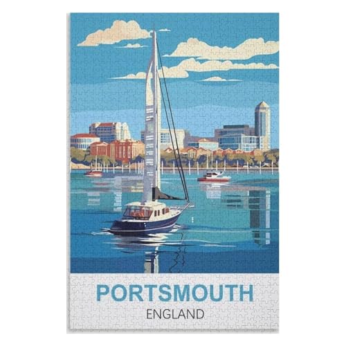 Puzzle für Erwachsene und Kinder ab 14 Jahren, 1000 StüCk,Portsmouth England,Lernspielzeug FüR Kinder 38x26,Papier Puzzle,AA-1189 Puzzle für Erwachsene und Kinder ab 14 Jahren, 1000 StüCk,Portsmouth England,Lernspielzeug FüR Kinder 38x26,Papier Puzzle,AA-1189 von XJUfW