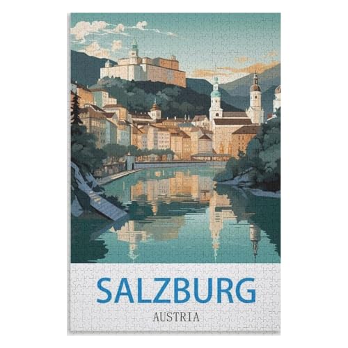 Puzzle für Erwachsene und Kinder ab 14 Jahren, 1000 StüCk,Salzburg Österreich,Lernspielzeug FüR Kinder 70x50,Papier Puzzle,AA-717 Puzzle für Erwachsene und Kinder ab 14 Jahren, 1000 StüCk,Salzburg Österreich,Lernspielzeug FüR Kinder 70x50,Papier Puzzle,AA-717 von XJUfW