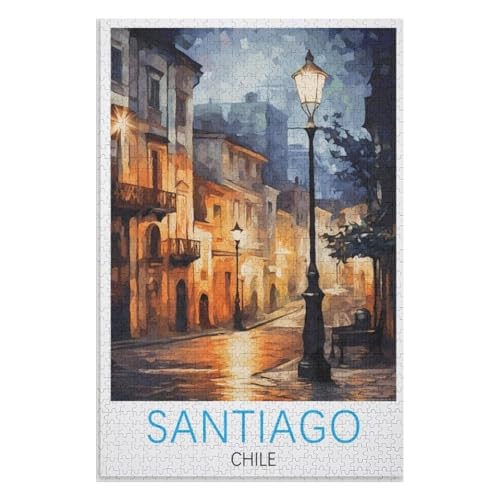 Puzzle für Erwachsene und Kinder ab 14 Jahren, 1000 StüCk,Santiago Chile,Lernspielzeug FüR Kinder 38x26,Papier Puzzle,AA-417 Puzzle für Erwachsene und Kinder ab 14 Jahren, 1000 StüCk,Santiago Chile,Lernspielzeug FüR Kinder 38x26,Papier Puzzle,AA-417 von XJUfW