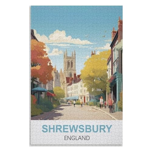 Puzzle für Erwachsene und Kinder ab 14 Jahren, 1000 StüCk,Shrewsbury England,Lernspielzeug FüR Kinder 52x38 Papier Puzzle,AA-1177 Puzzle für Erwachsene und Kinder ab 14 Jahren, 1000 StüCk,Shrewsbury England,Lernspielzeug FüR Kinder 52x38 Papier Puzzle,AA-1177 von XJUfW