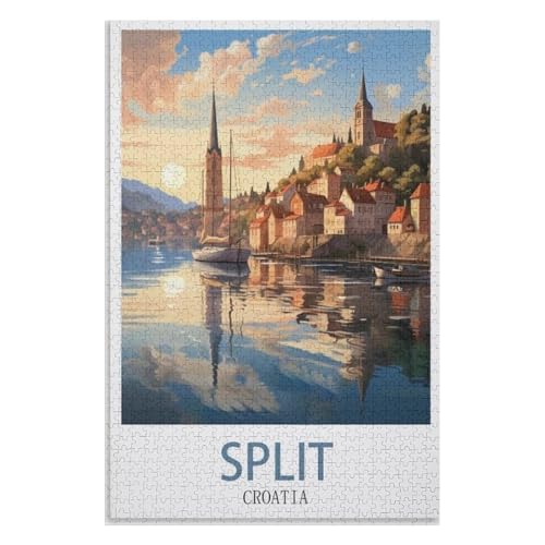 Puzzle für Erwachsene und Kinder ab 14 Jahren, 1000 StüCk,Split Kroatien,Lernspielzeug FüR Kinder 52x38 Papier Puzzle,AA-949 Puzzle für Erwachsene und Kinder ab 14 Jahren, 1000 StüCk,Split Kroatien,Lernspielzeug FüR Kinder 52x38 Papier Puzzle,AA-949 von XJUfW