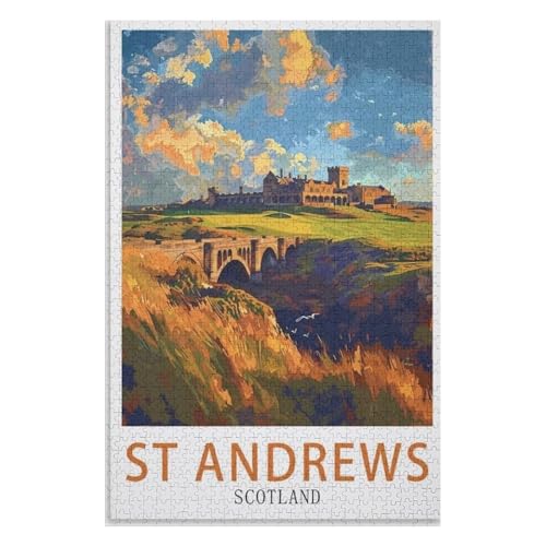 Puzzle für Erwachsene und Kinder ab 14 Jahren, 1000 StüCk,St Andrews Schottland,Lernspielzeug FüR Kinder 52x38 Papier Puzzle,AA-1225 Puzzle für Erwachsene und Kinder ab 14 Jahren, 1000 StüCk,St Andrews Schottland,Lernspielzeug FüR Kinder 52x38 Papier Puzzle,AA-1225 von XJUfW