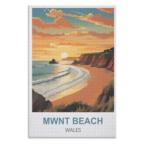Puzzle für Erwachsene und Kinder ab 14 Jahren, 1000 StüCk,Strand Wales,Lernspielzeug FüR Kinder 38x26,Papier Puzzle,AA-1005 Puzzle für Erwachsene und Kinder ab 14 Jahren, 1000 StüCk,Strand Wales,Lernspielzeug FüR Kinder 38x26,Papier Puzzle,AA-1005 von XJUfW