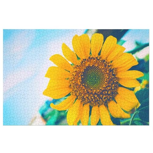 Puzzle für Erwachsene und Kinder ab 14 Jahren, 1000 StüCk，Sunflower,，Lernspielzeug FüR Kinder 52x38 Papier Puzzle von XJUfW