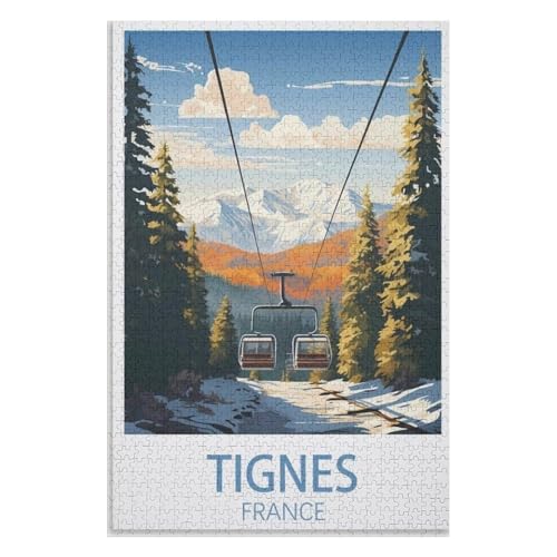 Puzzle für Erwachsene und Kinder ab 14 Jahren, 1000 StüCk,Tignes Frankreich,Lernspielzeug FüR Kinder 52x38 Papier Puzzle,AA-893 Puzzle für Erwachsene und Kinder ab 14 Jahren, 1000 StüCk,Tignes Frankreich,Lernspielzeug FüR Kinder 52x38 Papier Puzzle,AA-893 von XJUfW