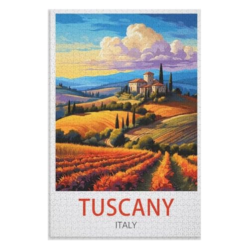 Puzzle für Erwachsene und Kinder ab 14 Jahren, 1000 StüCk,Toskana Italien,Lernspielzeug FüR Kinder 70x50,Papier Puzzle,AA-325 Puzzle für Erwachsene und Kinder ab 14 Jahren, 1000 StüCk,Toskana Italien,Lernspielzeug FüR Kinder 70x50,Papier Puzzle,AA-325 von XJUfW