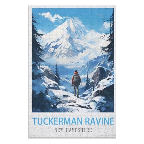 Puzzle für Erwachsene und Kinder ab 14 Jahren, 1000 StüCk,Tuckerman Ravine New Hampshire,Lernspielzeug FüR Kinder 75x50,Holz Puzzle,AA-33 Puzzle für Erwachsene und Kinder ab 14 Jahren, 1000 StüCk,Tuckerman Ravine New Hampshire,Lernspielzeug FüR Kinder 75x50,Holz Puzzle,AA-33 von XJUfW