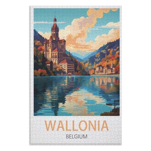 Puzzle für Erwachsene und Kinder ab 14 Jahren, 1000 StüCk,Wallonien Belgien,Lernspielzeug FüR Kinder 75x50,Holz Puzzle,AA-273 Puzzle für Erwachsene und Kinder ab 14 Jahren, 1000 StüCk,Wallonien Belgien,Lernspielzeug FüR Kinder 75x50,Holz Puzzle,AA-273 von XJUfW