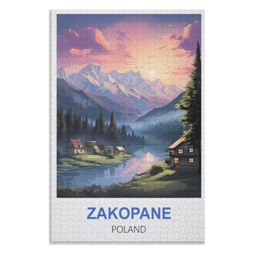 Puzzle für Erwachsene und Kinder ab 14 Jahren, 1000 StüCk,Zakopane Polen,Lernspielzeug FüR Kinder 75x50,Holz Puzzle,AA-1389 Puzzle für Erwachsene und Kinder ab 14 Jahren, 1000 StüCk,Zakopane Polen,Lernspielzeug FüR Kinder 75x50,Holz Puzzle,AA-1389 von XJUfW