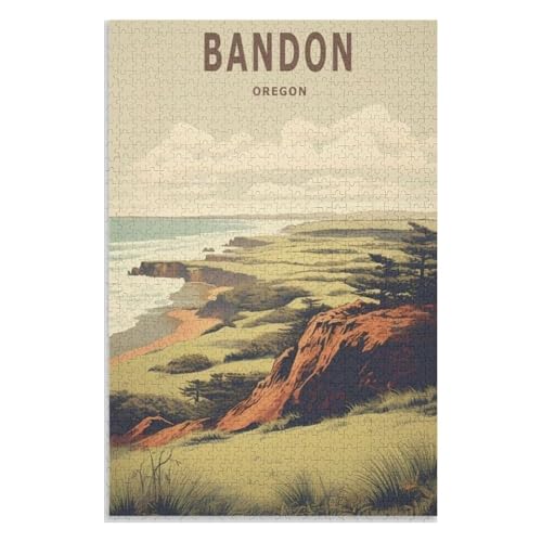 Wohnkultur Geburtstag ，Challenging Games Moderne Lernspiel Stress Relief ，1000 StüCk，Bandon Oregon，Lernspielzeug FüR Kinder 52x38 Papier Puzzle,AA-459 von XJUfW