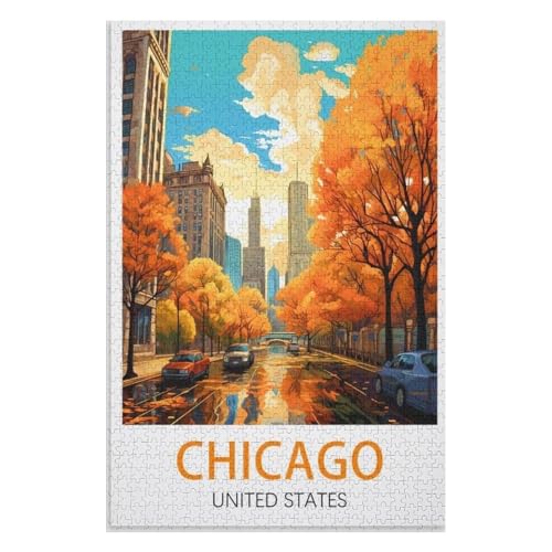 Wohnkultur Geburtstag ,Challenging Games Moderne Lernspiel Stress Relief ,1000 StüCk,Chicago,Lernspielzeug FüR Kinder 75x50,Holz Puzzle,AA-319 Wohnkultur Geburtstag ,Challenging Games Moderne Lernspiel Stress Relief ,1000 StüCk,Chicago,Lernspielzeug FüR Kinder 75x50,Holz Puzzle,AA-319 von XJUfW