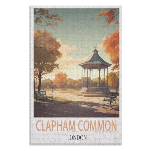 Wohnkultur Geburtstag ，Challenging Games Moderne Lernspiel Stress Relief ，1000 StüCk，Clapham Common London，Lernspielzeug FüR Kinder 52x38 Papier Puzzle,AA-1247 von XJUfW