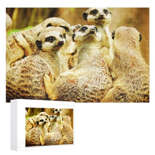 Wohnkultur Geburtstag ，Challenging Games Moderne Lernspiel Stress Relief ，1000 StüCk，Erdmännchen Puzzle 1000 Teile ，，Lernspielzeug FüR Kinder 70x50，Papier Puzzle von XJUfW