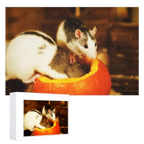 Wohnkultur Geburtstag ，Challenging Games Moderne Lernspiel Stress Relief ，1000 StüCk，Haus-Ratten Puzzle 1000 Teile ，，Lernspielzeug FüR Kinder 70x50，Papier Puzzle von XJUfW