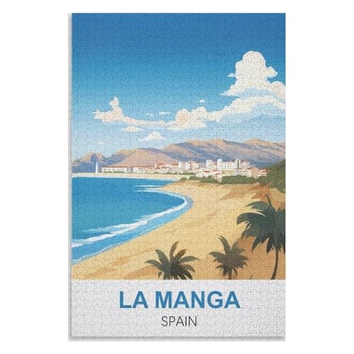 Wohnkultur Geburtstag ，Challenging Games Moderne Lernspiel Stress Relief ，1000 StüCk，La Manga Spanien，Lernspielzeug FüR Kinder 52x38 Papier Puzzle,AA-1151 von XJUfW