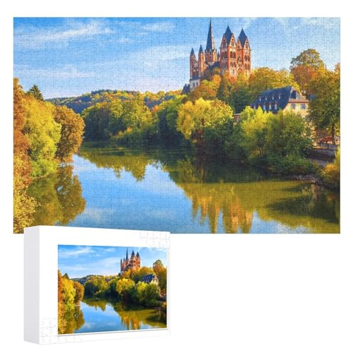 Wohnkultur Geburtstag ，Challenging Games Moderne Lernspiel Stress Relief ，1000 StüCk，„Limburg an der Lahn im Herbst“，Lernspielzeug FüR Kinder 70x50，Papier Puzzle von XJUfW