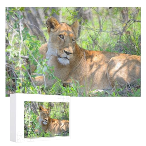 Wohnkultur Geburtstag ，Challenging Games Moderne Lernspiel Stress Relief ，1000 StüCk，Löwin Puzzle 1000 Teile ，，Lernspielzeug FüR Kinder 75x50，Holz Puzzle von XJUfW