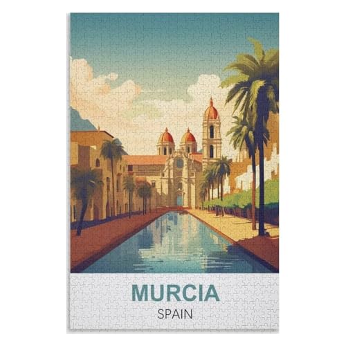 Wohnkultur Geburtstag ，Challenging Games Moderne Lernspiel Stress Relief ，1000 StüCk，Murcia Spanien，Lernspielzeug FüR Kinder 38x26，Papier Puzzle,AA-1107 von XJUfW