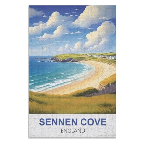 Wohnkultur Geburtstag ，Challenging Games Moderne Lernspiel Stress Relief ，1000 StüCk，Sennen Cove England，Lernspielzeug FüR Kinder 52x38 Papier Puzzle,AA-1035 von XJUfW