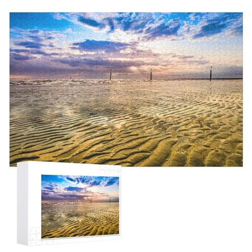 Wohnkultur Geburtstag ，Challenging Games Moderne Lernspiel Stress Relief ，1000 StüCk，„Wattenmeer auf Norderney“ ，Lernspielzeug FüR Kinder 52x38 Papier Puzzle von XJUfW