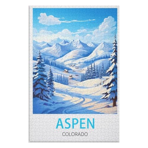 für Familie Freunde Dekorativ,1000 StüCk,Aspen Colorado,Lernspielzeug FüR Kinder 38x26,Papier Puzzle,AA-286 für Familie Freunde Dekorativ,1000 StüCk,Aspen Colorado,Lernspielzeug FüR Kinder 38x26,Papier Puzzle,AA-286 von XJUfW