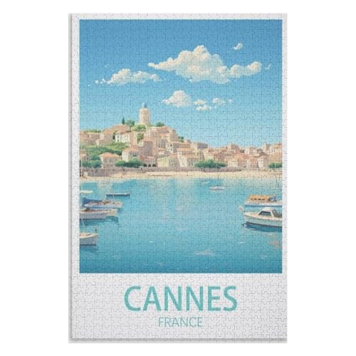 für Familie Freunde Dekorativ,1000 StüCk,Cannes Frankreich,Lernspielzeug FüR Kinder 52x38 Papier Puzzle,AA-902 für Familie Freunde Dekorativ,1000 StüCk,Cannes Frankreich,Lernspielzeug FüR Kinder 52x38 Papier Puzzle,AA-902 von XJUfW