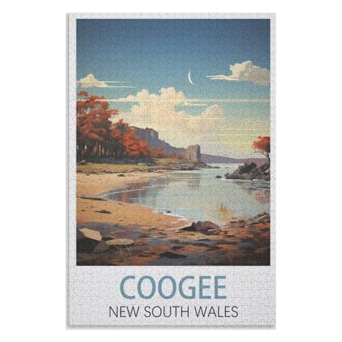 für Familie Freunde Dekorativ，1000 StüCk，Coogee New South Wales，Lernspielzeug FüR Kinder 70x50，Papier Puzzle,AA-770 von XJUfW