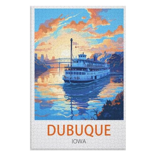 für Familie Freunde Dekorativ,1000 StüCk,Dubuque Iowa,Lernspielzeug FüR Kinder 75x50,Holz Puzzle,AA-358 für Familie Freunde Dekorativ,1000 StüCk,Dubuque Iowa,Lernspielzeug FüR Kinder 75x50,Holz Puzzle,AA-358 von XJUfW