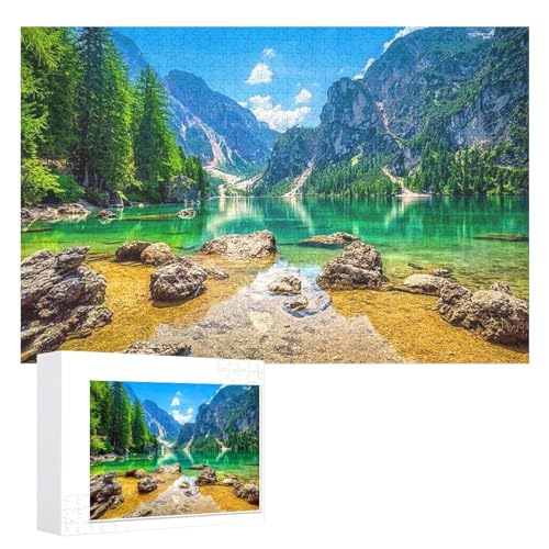 für Familie Freunde Dekorativ，1000 StüCk，„Eibsee unterhalb der Zugspitze bei Grainau, ，Lernspielzeug FüR Kinder 38x26，Papier Puzzle von XJUfW
