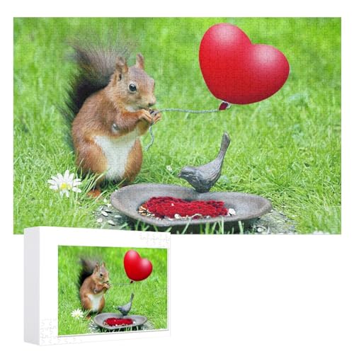 für Familie Freunde Dekorativ，1000 StüCk，Eichhörnchen Puzzle 1000 Teile ，，Lernspielzeug FüR Kinder 38x26，Papier Puzzle von XJUfW