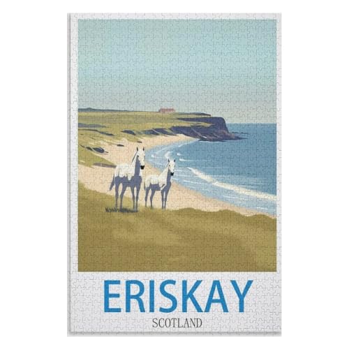 für Familie Freunde Dekorativ，1000 StüCk，Eriskay Schottland，Lernspielzeug FüR Kinder 70x50，Papier Puzzle,AA-1486 von XJUfW