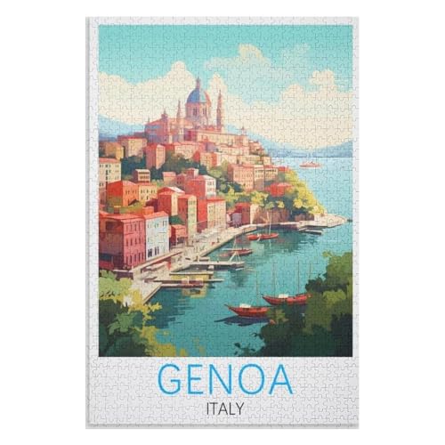 für Familie Freunde Dekorativ,1000 StüCk,Genua Italien,Lernspielzeug FüR Kinder 52x38 Papier Puzzle,AA-134 für Familie Freunde Dekorativ,1000 StüCk,Genua Italien,Lernspielzeug FüR Kinder 52x38 Papier Puzzle,AA-134 von XJUfW