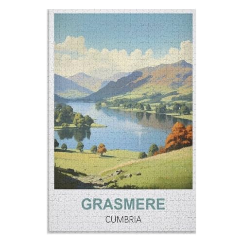 für Familie Freunde Dekorativ,1000 StüCk,Grasmere Cumbria,Lernspielzeug FüR Kinder 52x38 Papier Puzzle,AA-1134 für Familie Freunde Dekorativ,1000 StüCk,Grasmere Cumbria,Lernspielzeug FüR Kinder 52x38 Papier Puzzle,AA-1134 von XJUfW
