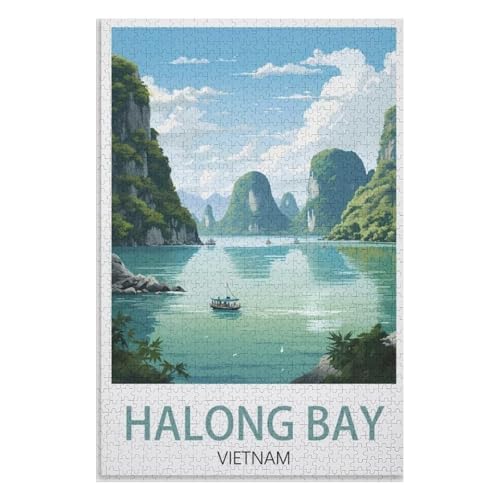 für Familie Freunde Dekorativ,1000 StüCk,Halong-Bucht Vietnam,Lernspielzeug FüR Kinder 38x26,Papier Puzzle,AA-502 für Familie Freunde Dekorativ,1000 StüCk,Halong-Bucht Vietnam,Lernspielzeug FüR Kinder 38x26,Papier Puzzle,AA-502 von XJUfW