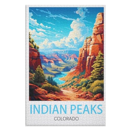 für Familie Freunde Dekorativ,1000 StüCk,Indian Peaks Colorado,Lernspielzeug FüR Kinder 52x38 Papier Puzzle,AA-282 für Familie Freunde Dekorativ,1000 StüCk,Indian Peaks Colorado,Lernspielzeug FüR Kinder 52x38 Papier Puzzle,AA-282 von XJUfW