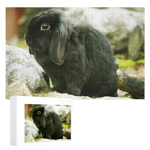 für Familie Freunde Dekorativ，1000 StüCk，Kaninchen Puzzle 1000 Teile ，，Lernspielzeug FüR Kinder 75x50，Holz Puzzle von XJUfW