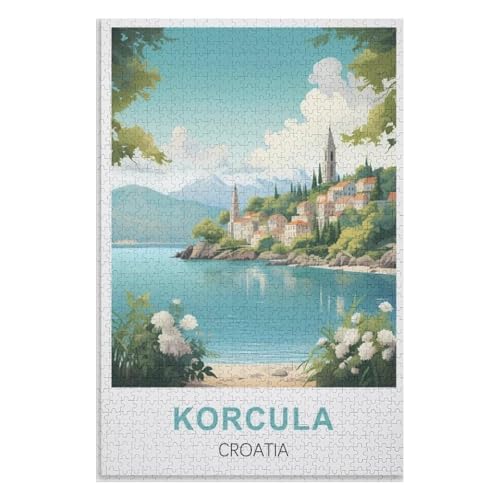 für Familie Freunde Dekorativ,1000 StüCk,Korčula Kroatien,Lernspielzeug FüR Kinder 52x38 Papier Puzzle,AA-1478 für Familie Freunde Dekorativ,1000 StüCk,Korčula Kroatien,Lernspielzeug FüR Kinder 52x38 Papier Puzzle,AA-1478 von XJUfW