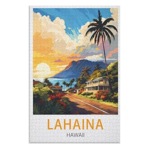 für Familie Freunde Dekorativ,1000 StüCk,Lahaina Hawaii,Lernspielzeug FüR Kinder 38x26,Papier Puzzle,AA-302 für Familie Freunde Dekorativ,1000 StüCk,Lahaina Hawaii,Lernspielzeug FüR Kinder 38x26,Papier Puzzle,AA-302 von XJUfW