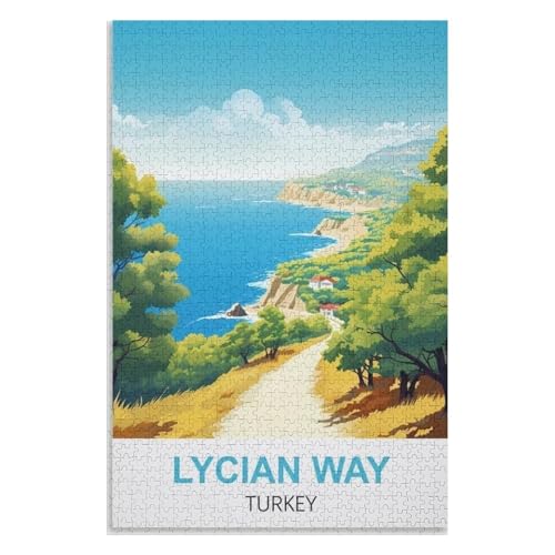 für Familie Freunde Dekorativ,1000 StüCk,Lycian Way Türkei,Lernspielzeug FüR Kinder 52x38 Papier Puzzle,AA-1054 für Familie Freunde Dekorativ,1000 StüCk,Lycian Way Türkei,Lernspielzeug FüR Kinder 52x38 Papier Puzzle,AA-1054 von XJUfW