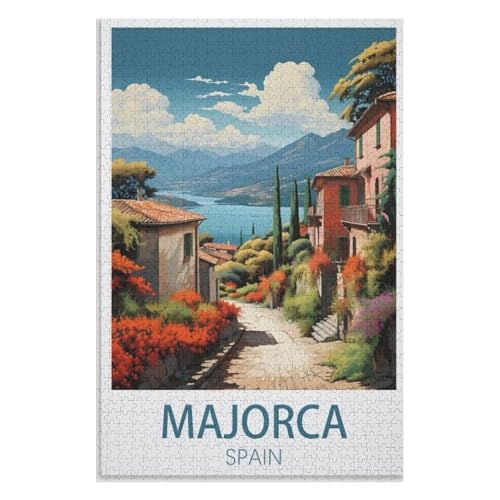 für Familie Freunde Dekorativ，1000 StüCk，Mallorca Spanien，Lernspielzeug FüR Kinder 70x50，Papier Puzzle,AA-906 von XJUfW