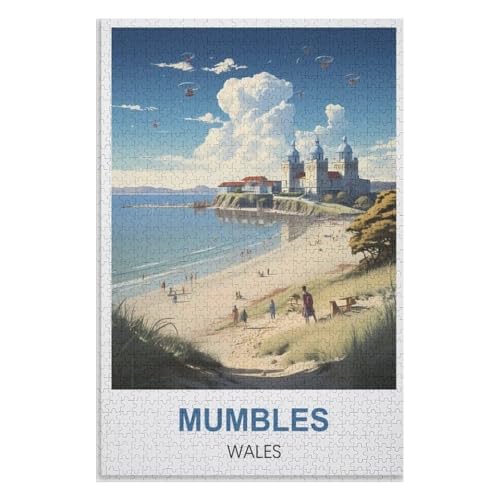 für Familie Freunde Dekorativ,1000 StüCk,Mumbles Wales,Lernspielzeug FüR Kinder 75x50,Holz Puzzle,AA-1410 für Familie Freunde Dekorativ,1000 StüCk,Mumbles Wales,Lernspielzeug FüR Kinder 75x50,Holz Puzzle,AA-1410 von XJUfW