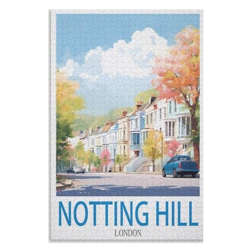 für Familie Freunde Dekorativ,1000 StüCk,Notting Hill London,Lernspielzeug FüR Kinder 52x38 Papier Puzzle,AA-1490 für Familie Freunde Dekorativ,1000 StüCk,Notting Hill London,Lernspielzeug FüR Kinder 52x38 Papier Puzzle,AA-1490 von XJUfW