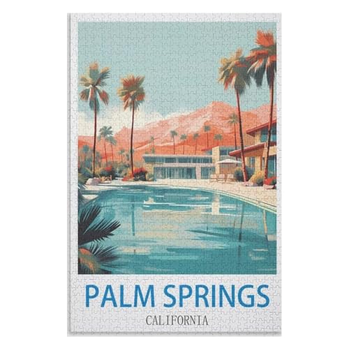 für Familie Freunde Dekorativ,1000 StüCk,Palm Springs Kalifornien,Lernspielzeug FüR Kinder 75x50,Holz Puzzle,AA-630 für Familie Freunde Dekorativ,1000 StüCk,Palm Springs Kalifornien,Lernspielzeug FüR Kinder 75x50,Holz Puzzle,AA-630 von XJUfW