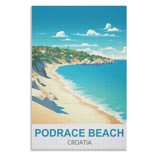 für Familie Freunde Dekorativ,1000 StüCk,Podrace Strand Kroatien,Lernspielzeug FüR Kinder 52x38 Papier Puzzle,AA-1090 für Familie Freunde Dekorativ,1000 StüCk,Podrace Strand Kroatien,Lernspielzeug FüR Kinder 52x38 Papier Puzzle,AA-1090 von XJUfW