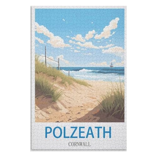 für Familie Freunde Dekorativ，1000 StüCk，Polzeath Cornwall，Lernspielzeug FüR Kinder 75x50，Holz Puzzle,AA-1466 von XJUfW