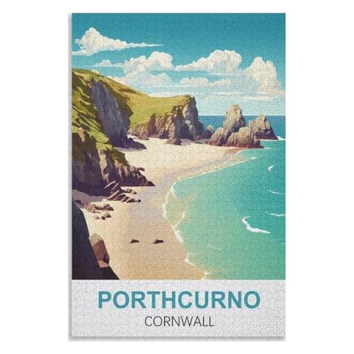 für Familie Freunde Dekorativ,1000 StüCk,Porthcurno Cornwall,Lernspielzeug FüR Kinder 70x50,Papier Puzzle,AA-1350 für Familie Freunde Dekorativ,1000 StüCk,Porthcurno Cornwall,Lernspielzeug FüR Kinder 70x50,Papier Puzzle,AA-1350 von XJUfW