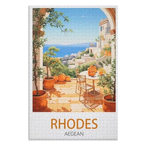 für Familie Freunde Dekorativ,1000 StüCk,Rhodos Ägäis,Lernspielzeug FüR Kinder 75x50,Holz Puzzle,AA-238 für Familie Freunde Dekorativ,1000 StüCk,Rhodos Ägäis,Lernspielzeug FüR Kinder 75x50,Holz Puzzle,AA-238 von XJUfW